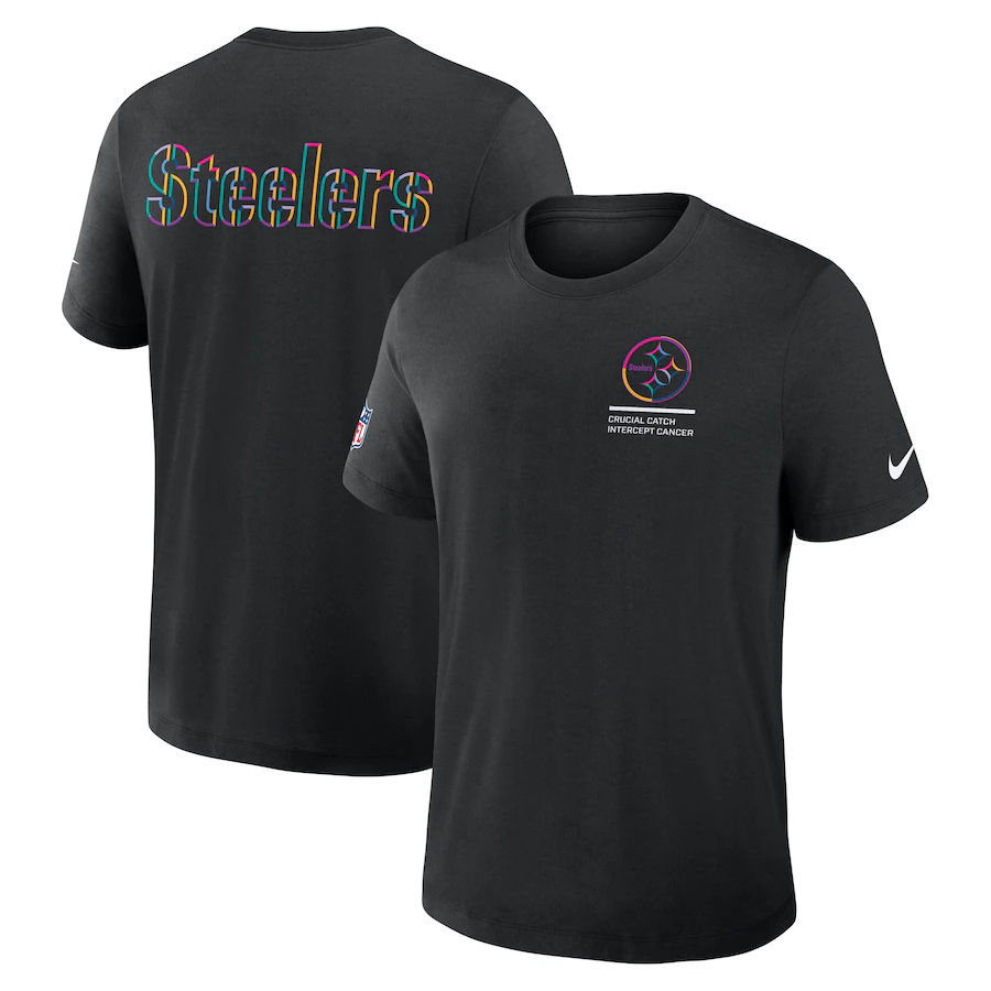 Men Pittsburgh Steelers #1 Nike NFL 2025 T shirt